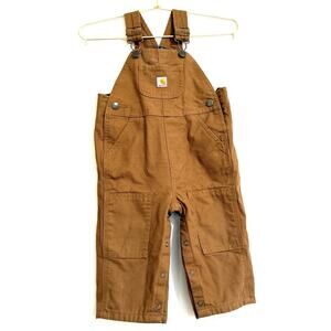 Carhartt Infant Double Knee Utility Canvas Bib Overalls Carhartt Brown 12M